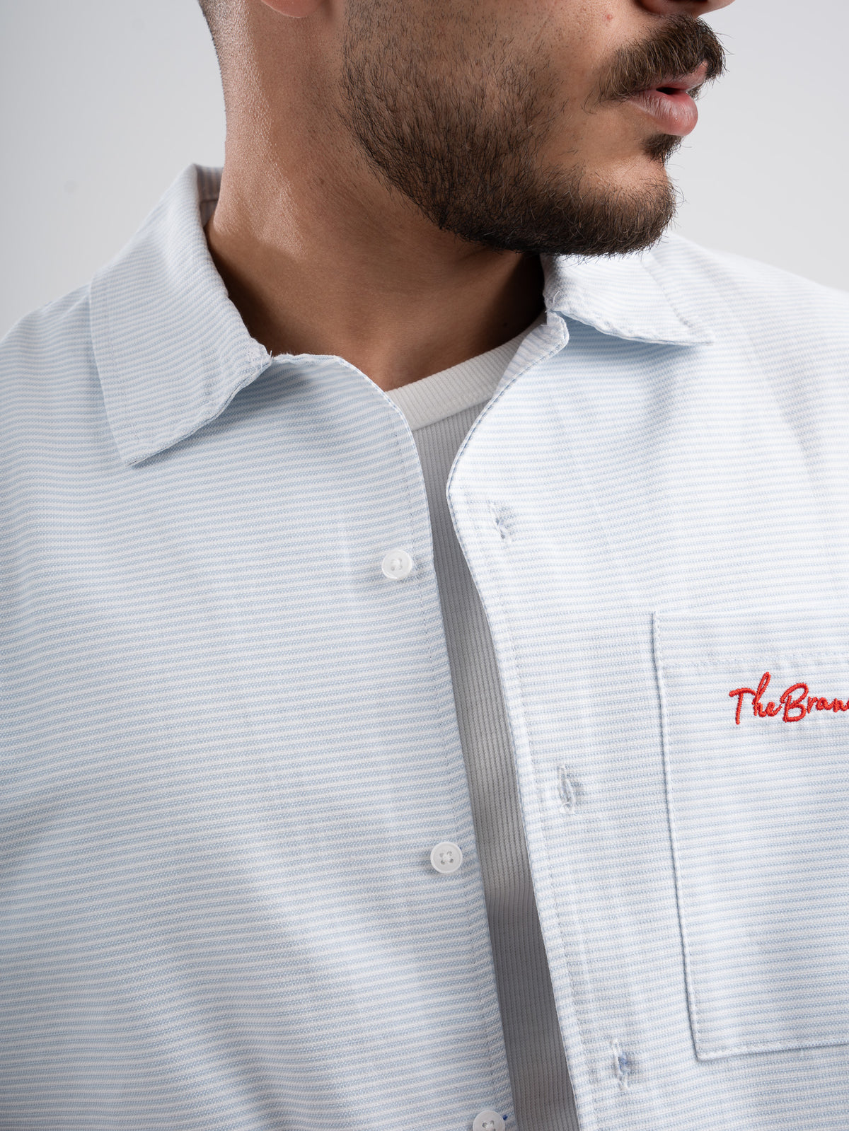 Striped Shirt Sky Blue DXLR striped-shirt-sky-blue-dxlr