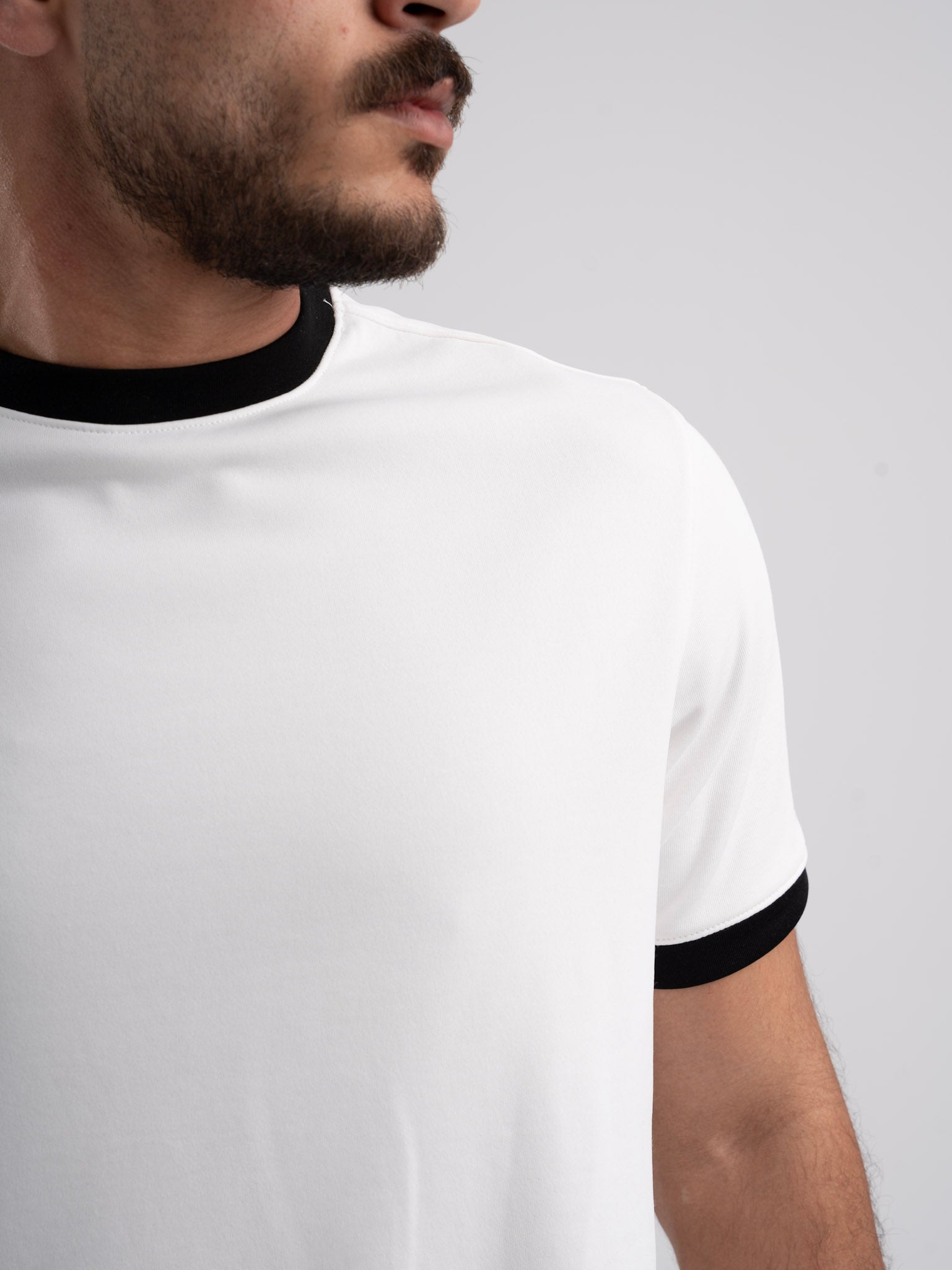 Ringer Tee White x Black