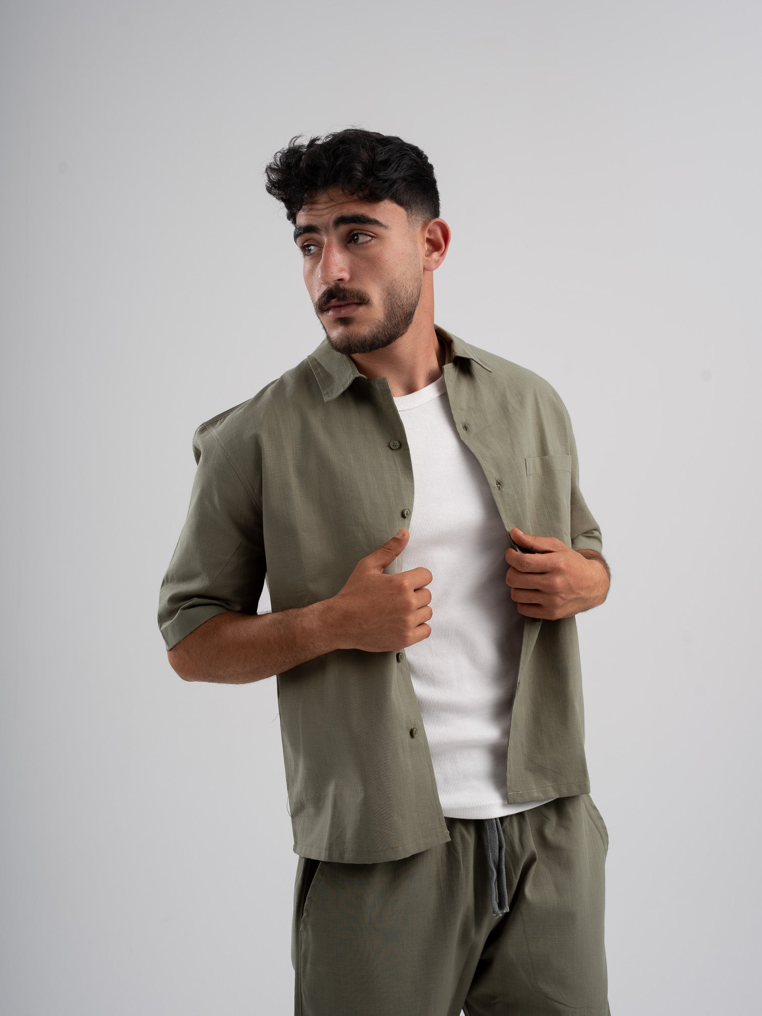 Linen Olive Set