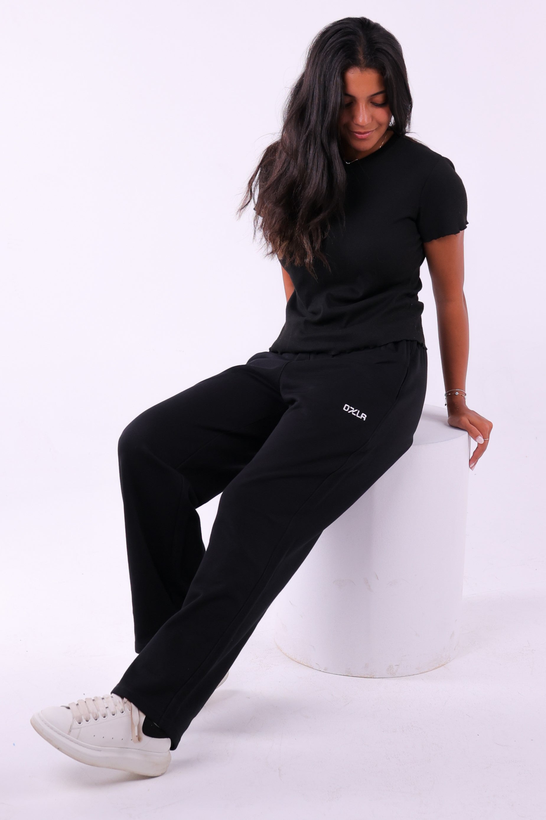 Wide leg Sweatpants (Black)