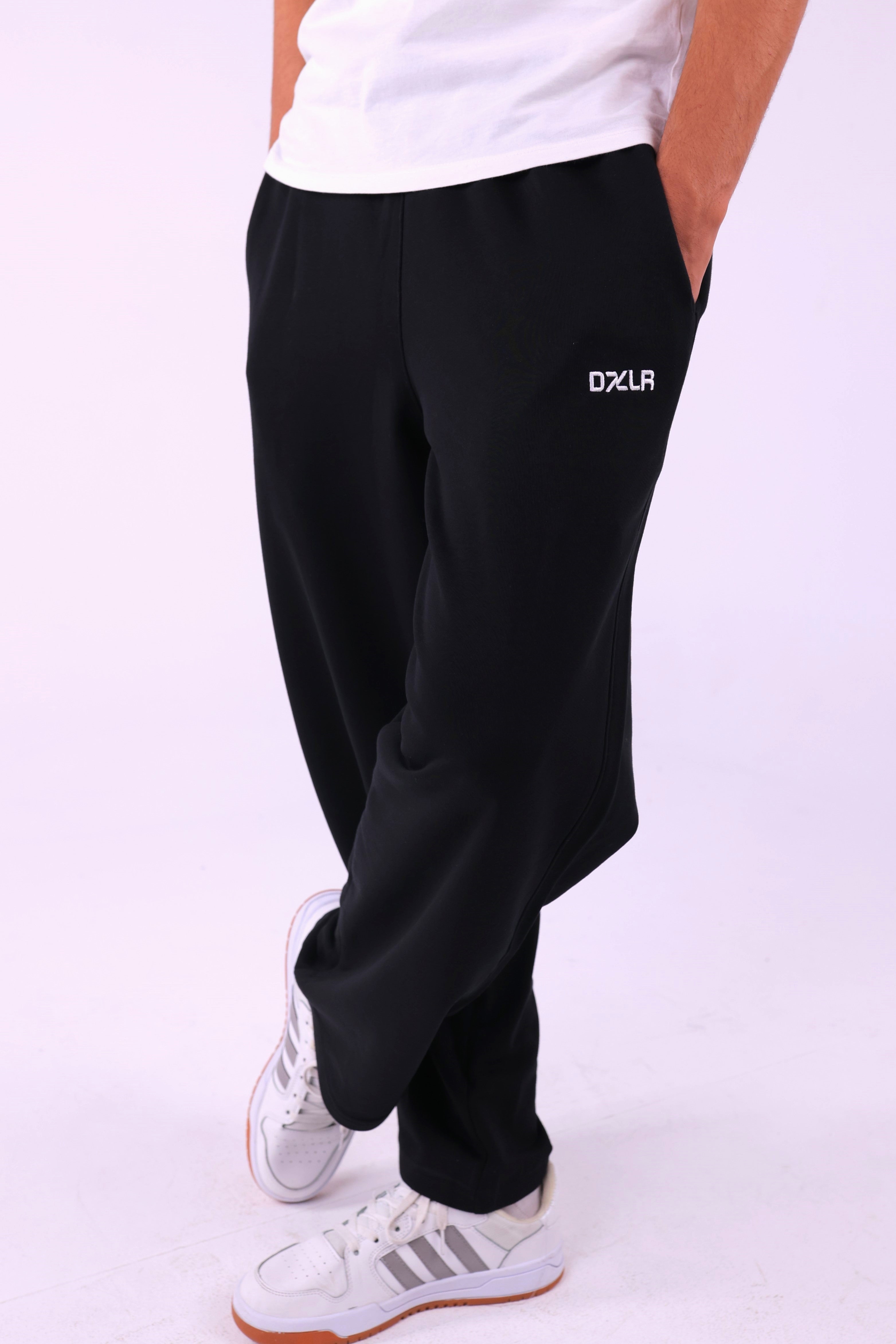 Wide leg Sweatpants (Black)
