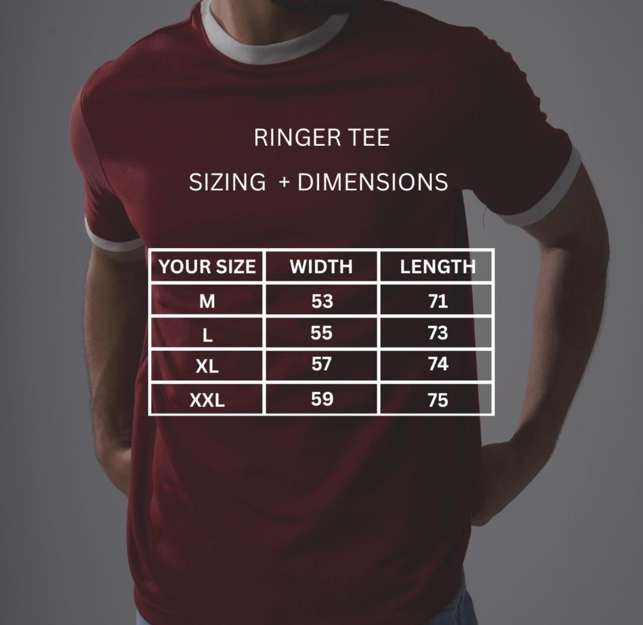 Ringer Tee White x Beige – DXLR